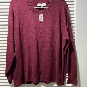 LOFT Cozy Burgundy Sweater